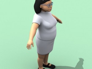 fat cartoon nurse 3D Модель