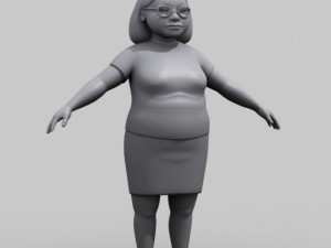 fat cartoon nurse 3D Модель