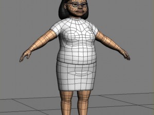 fat cartoon nurse 3D Модель