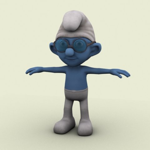 smurf 3D Model .c4d .max .obj .3ds .fbx .stl .blend 