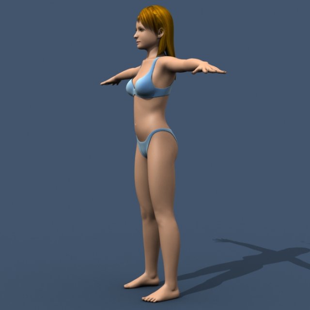 woman in underwear Modelo 3D
