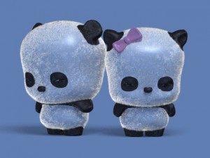 cute cartoon panda 3D-Modell