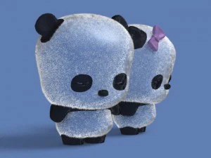 cute cartoon panda 3D Model
