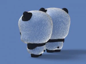 cute cartoon panda 3D Model