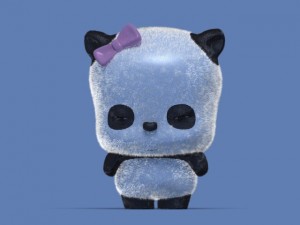 cute cartoon panda Model 3D