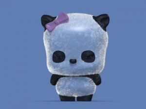 cute cartoon panda 3D Model