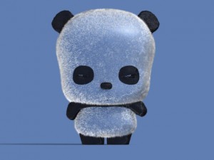 cute cartoon panda Model 3D