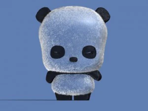 cute cartoon panda 3D Model