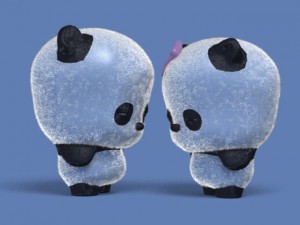 cute cartoon panda Model 3D