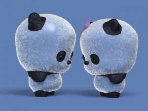 cute cartoon panda 3D Model