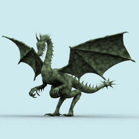 dragon 3D 模型 .c4d .max .obj .3ds .fbx .stl .blend 