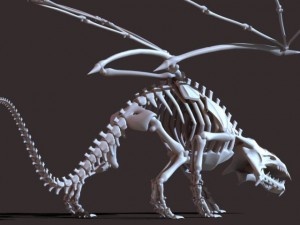 dragon skeleton Modelo 3D