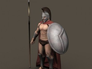 ancient warrior roman or greek 3D Model