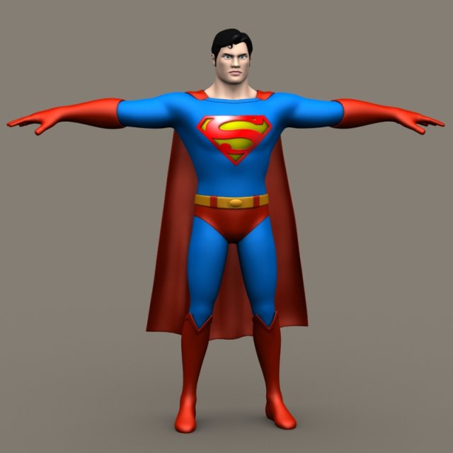 superman Modelo 3D .c4d .max .obj .3ds .fbx .stl .blend 