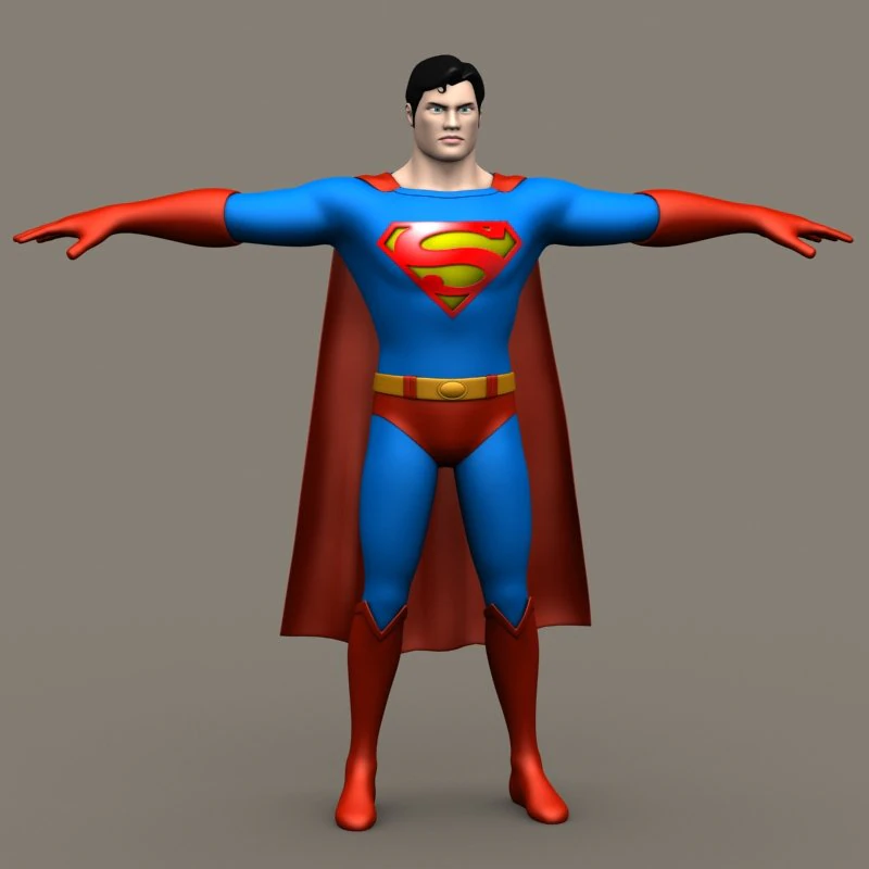 superman 3D Model .c4d .max .obj .3ds .fbx .stl .blend 