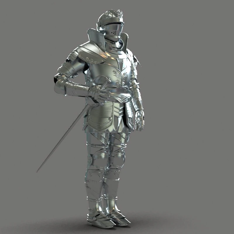 knight armor 3D Model .c4d .max .obj .3ds .fbx .stl .blend 