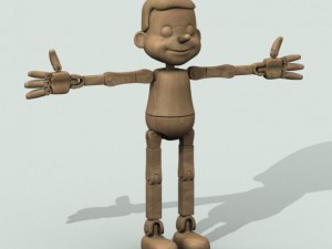 wooden puppet 3D 모델