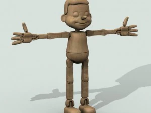 деревянная кукла 3D Модель