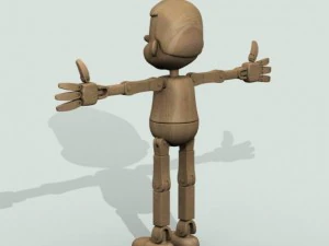wooden puppet 3D Model