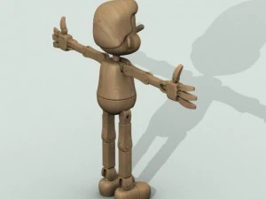 wooden puppet 3D Model