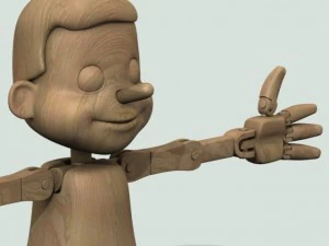 wooden puppet 3D Model