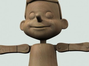 wooden puppet Model 3D