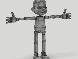 wooden puppet Model 3D