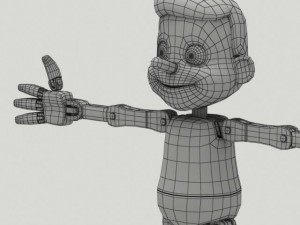 wooden puppet Model 3D
