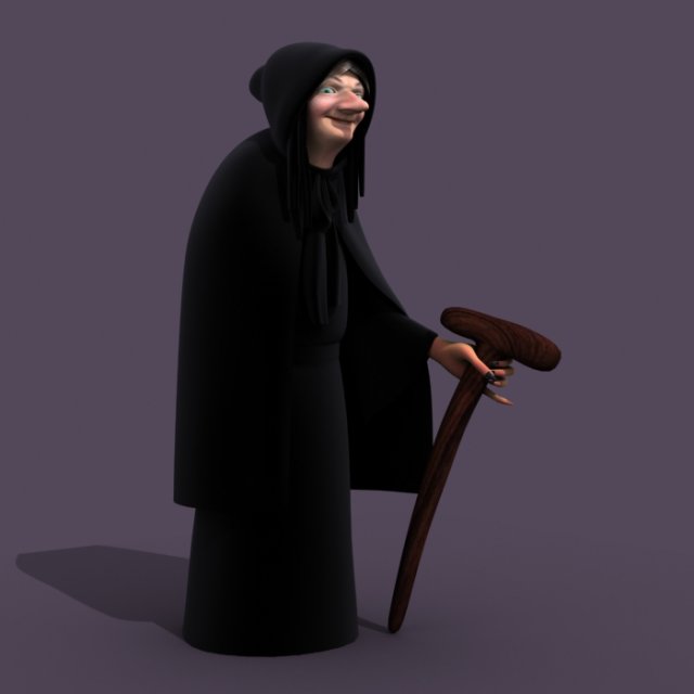 witch 3Dモデル .c4d .max .obj .3ds .fbx .stl .blend 