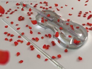 violin crystal Model 3D