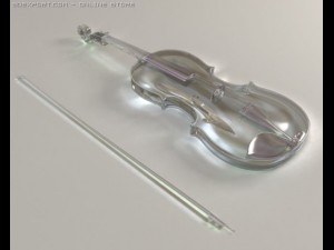 violin crystal 3D 模型