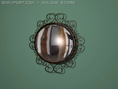 old mirror 3D Model .c4d .max .obj .3ds .fbx .stl .blend 