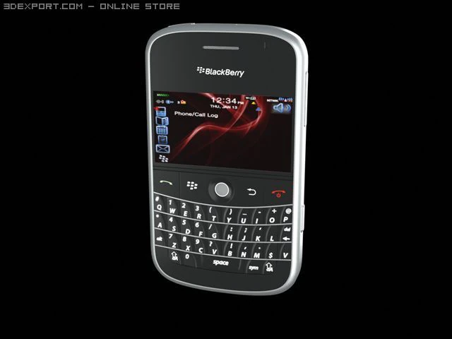 blackberry bold 9000 3D Model .c4d .max .obj .3ds .fbx .stl .blend 