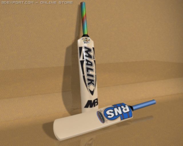 cricket bat 3D मॉडल .c4d .max .obj .3ds .fbx .stl .blend 