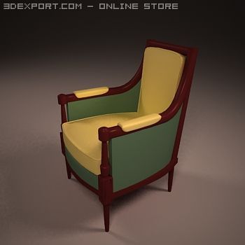 amchair Model 3D .c4d .max .obj .3ds .fbx .stl .blend 