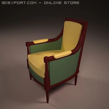 fotel Model 3D .c4d .max .obj .3ds .fbx .stl .blend 