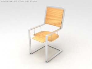 chair with chain Model 3D