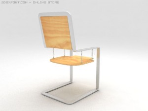 chair with chain 3D Model