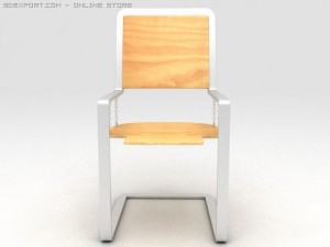chair with chain 3D Model
