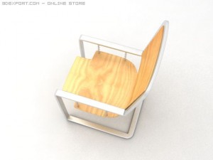 chair with chain 3D Model