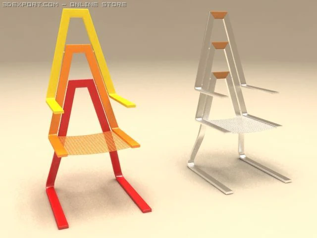 chair3 3D Model .c4d .max .obj .3ds .fbx .stl .blend
