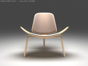 three legged chair Modelo 3D