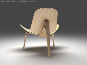 three legged chair Modelo 3D