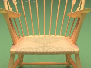 the peacock chair 1947 3D मॉडल