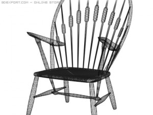 the peacock chair 1947 3D मॉडल