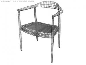 the round chair 1950 3Dモデル
