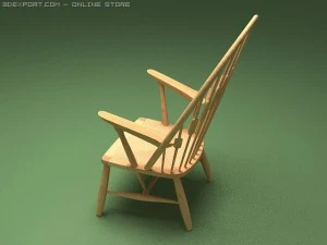 a cadeira pav&atilde;o 1947 baixa Modelo 3D