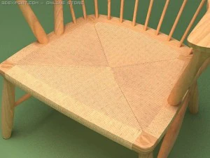 a cadeira pav&atilde;o 1947 baixa Modelo 3D