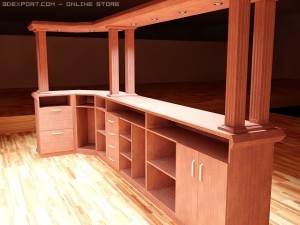 bar counter Modelo 3D