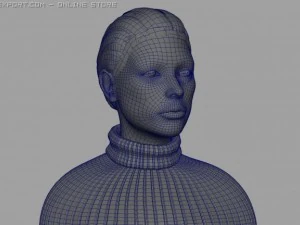 realistic girl model 3D Model